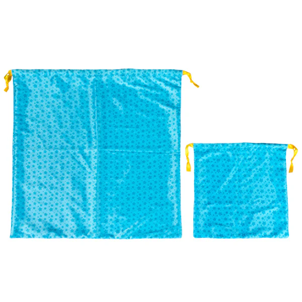 DIY Blue Drawstring Gift Bag - Large - Image 4