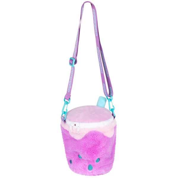Comfort Food Bubble Tea Fuzzy Crossbody Bag - Image 2