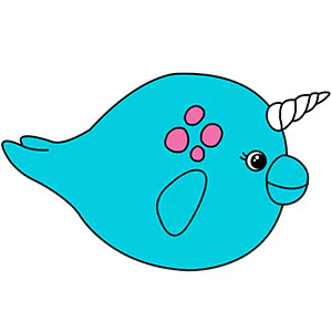 Mini Squishable Baby Narwhal - Image 5