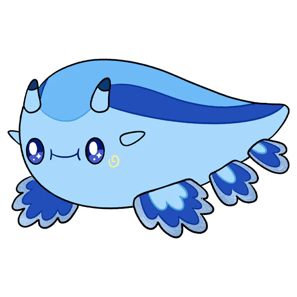 Mini Squishable Blue Dragon Sea Slug - Image 4