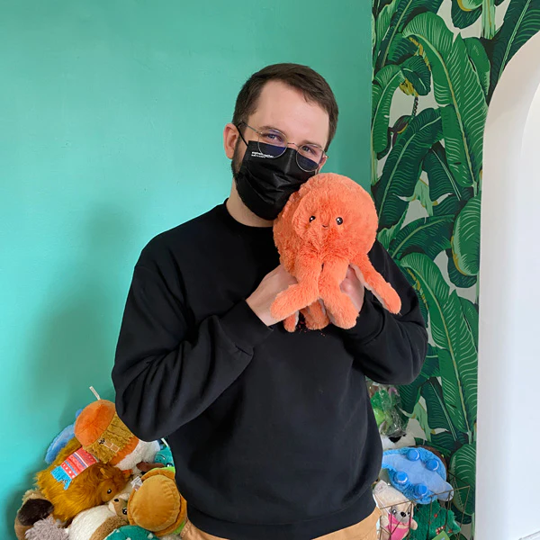 Mini Squishable Coral Octopus - Image 4