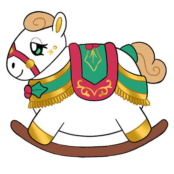 Mini Squishable Festive Rocking Horse - Image 4