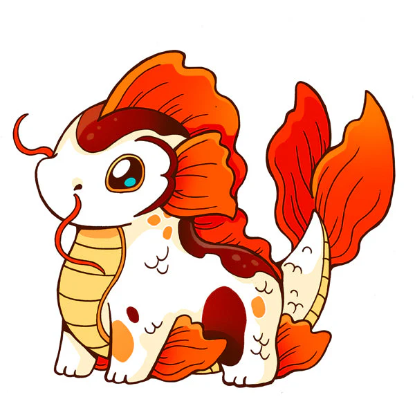 Mini Squishable Koi Fish Dragon - Image 4