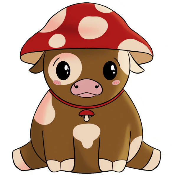 Mini Squishable Mushroom Cow - Image 4