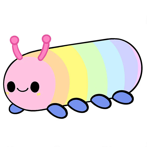 Mini Squishable Rainbow Caterpillar - Image 4