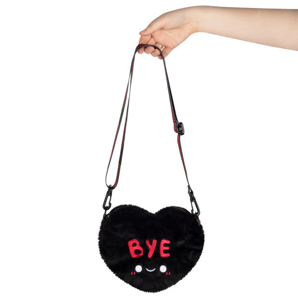 Squishable Fuzzy Candy Heart BYE Crossbody Bag