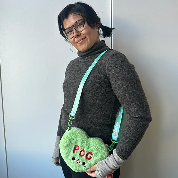 Squishable Fuzzy Candy Heart POG Crossbody Bag - Image 4