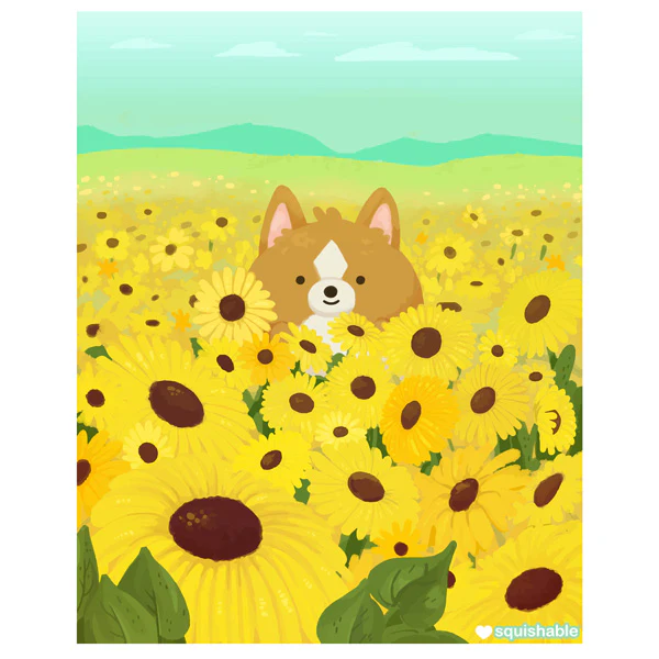 Sunflower Corgi Jigsaw Puzzle - Image 2